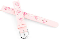 Leather strap JVD RJ7226.2 12mm, pink, children's