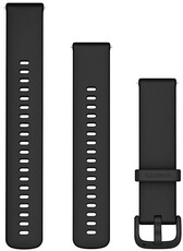 Silikonový řemínek Garmin 20mm, Black, Quick Release, + prodloužená část, 010-12932-64