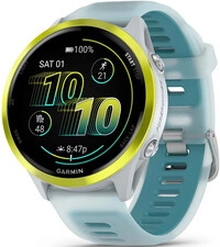 Garmin Forerunner 570 (47mm), Amp Yellow, Translucent Whitestone, Turqoise Band
