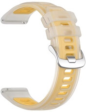 Silicone strap Ricardo 22mm (pro Garmin Forerunner 570 (47mm) aj.), Yellow, Quick Release