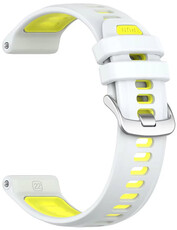 Silicone strap Ricardo 22mm (pro Garmin Forerunner 970 aj.), White, Quick Release