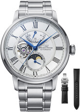Orient Star Classic M45 F7 Moon Phase Open Heart Automatic RE-BT0005S00B (+ spare strap)