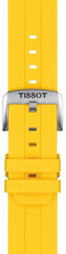 Silicone strap Tissot T852.050.993 22mm, Yellow, Quick Release