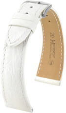 Hirsch Genuine Croco Leather Strap L 18920800-2, white, crocodile leather, length L, Quick Release