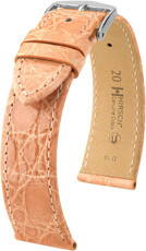 Leather strap Hirsch Genuine Croco L 18920822-2, orange, crocodile leather, length L, Quick Release