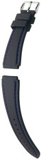 Silicone strap Hirsch Belize L 40268852-2, black, length L