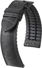 Leather strap Hirsch Leaf L 0925046050-5, black, length L, Quick Release
