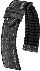 Leather strap Hirsch Stone L 0925044050-5, black, length L, Quick Release