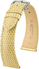 Leather strap Hirsch London 04366190-2, Beige, lizard skin, Quick Release