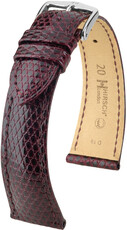 Leather strap Hirsch London L 04366060-2, purple, lizard leather, length L, Quick Release