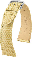 Leather strap Hirsch London L 04366090-2, beige, lizard leather, length L, Quick Release