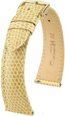 Leather strap Hirsch London L 04366090-7, beige, lizard leather, length L, Quick Release