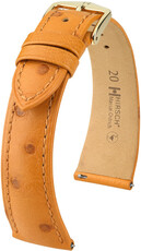 Leather strap Hirsch Massai Ostrich L 04362075-7, brown, ostrich leather, length L, Quick Release