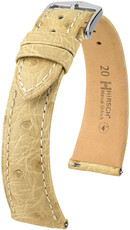 Leather strap Hirsch Massai Ostrich L 04362090-2, beige, ostrich leather, length L, Quick Release