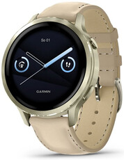 Garmin Venu 4 41mm Lunar Gold / Light Sand, Leather Band (+ extra strap)