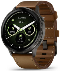 Garmin Venu 4 45mm Slate / Brown, Leather Band (+ extra strap)
