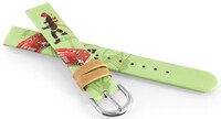 Leatherette strap JVD RJ7231.1 14mm, green, kids'