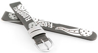 Leatherette strap JVD RJ7234.1 14mm, Grey, Children's