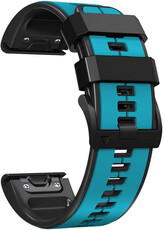 Silicone strap Ricardo 22mm (pro Garmin Fenix 8/7/6 (47mm), Epix 2 aj.), Blue, QuickFit