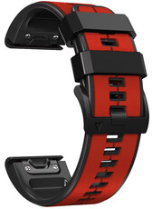 Silicone strap Ricardo 26mm (pro Garmin Fenix 8/7X/6X (51mm), Tactix aj.), Red V2, QuickFit
