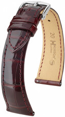 Leather strap Hirsch London 04207160-2, Red, alligator skin, Quick Release