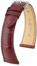 Leather strap Hirsch London 04207169-2, Red, alligator skin, Quick Release