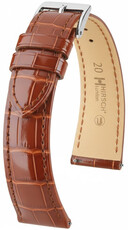 Leather strap Hirsch London 04207170-2, Brown, alligator skin, Quick Release