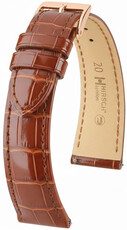 Leather strap Hirsch London 04207170-7, Brown, alligator skin, Quick Release