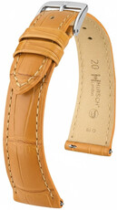 Leather strap Hirsch London 04207175-2, Brown, alligator skin, Quick Release