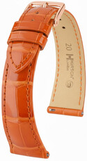 Leather strap Hirsch London 04207177-7, orange, alligator skin, Quick Release