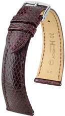 Leather strap Hirsch London 04266160-2, Red, lizard skin, Quick Release