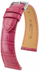 Leather strap Hirsch London L 04307024-2, pink, alligator leather, length L, Quick Release