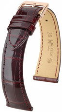 Leather strap Hirsch London L 04307060-7, red, alligator leather, length L, Quick Release