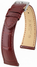 Leather strap Hirsch London L 04307069-2, red, alligator leather, length L, Quick Release