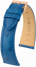Leather strap Hirsch Massai Ostrich 04262185-7, Blue, ostrich skin, Quick Release
