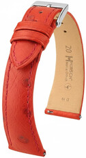 Leather strap Hirsch Massai Ostrich L 04262020-2, red, ostrich leather, length L, Quick Release