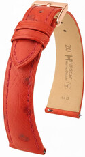 Leather strap Hirsch Massai Ostrich L 04262020-7, red, ostrich leather, length L, Quick Release