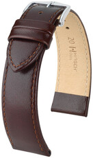 Leather strap Hirsch Osiris L 03475010NQ-2, brown, calf leather, length L