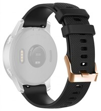 Silicone strap Ricardo 18mm (pro Garmin Venu 2S/3S, Vívoactive 4S, Forerunner 265S, Venu 4 (41mm) aj.), black, Quick Release