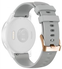 Silicone strap Ricardo 18mm (pro Garmin Venu 2S/3S, Vívoactive 4S, Forerunner 265S, Venu 4 (41mm) aj.), Grey V2, Quick Release