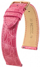 Leather strap Hirsch Genuine Croco 01808125-7, Pink, crocodile skin, Quick Release