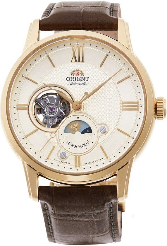 orient sun & moon open heart automatic watch