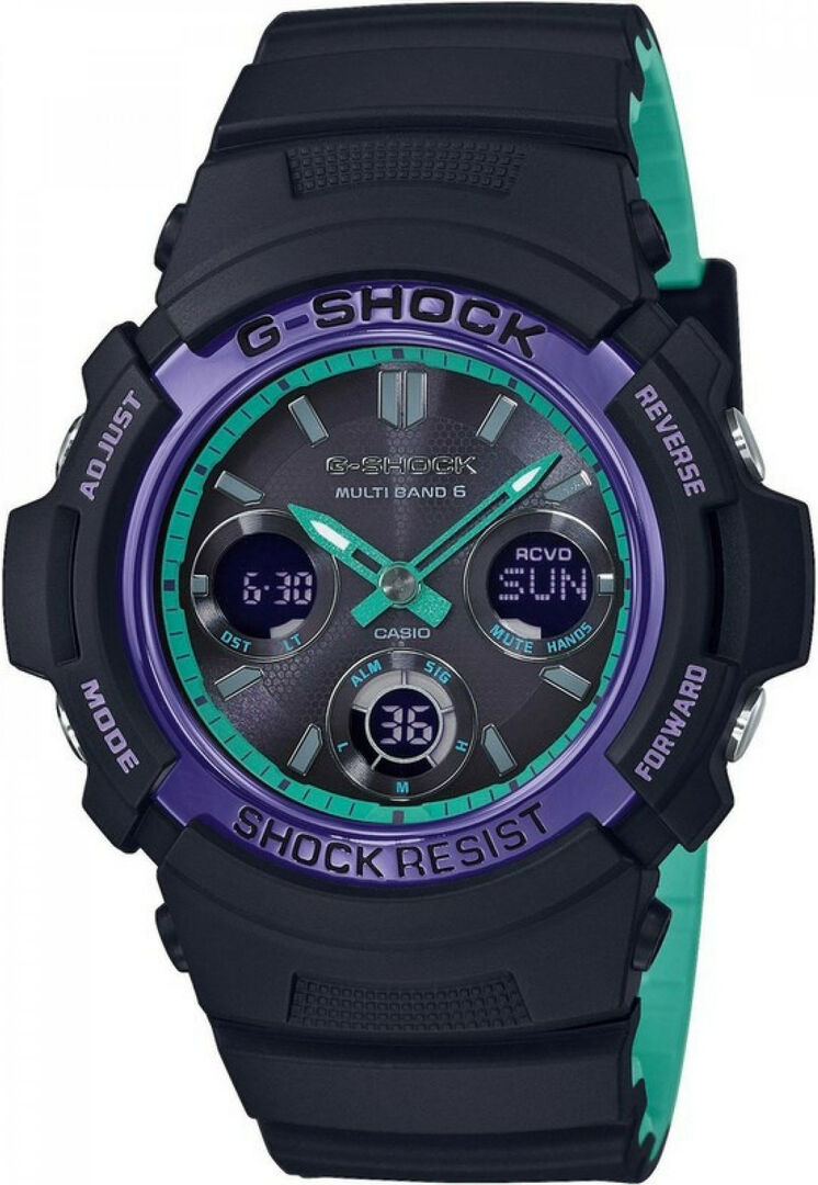 Watch Casio G-Shock Original AWG-M100SBL-1AER 90s Color Blue and Purple  Accent Series