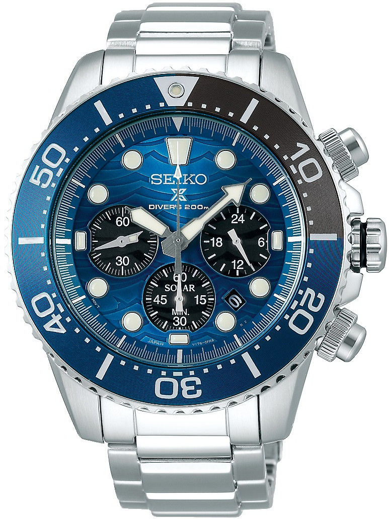 Seiko Prospex Sea Solar Diver's Chronograph SSC741P1 Save the Ocean Great  White Shark Special Edition 