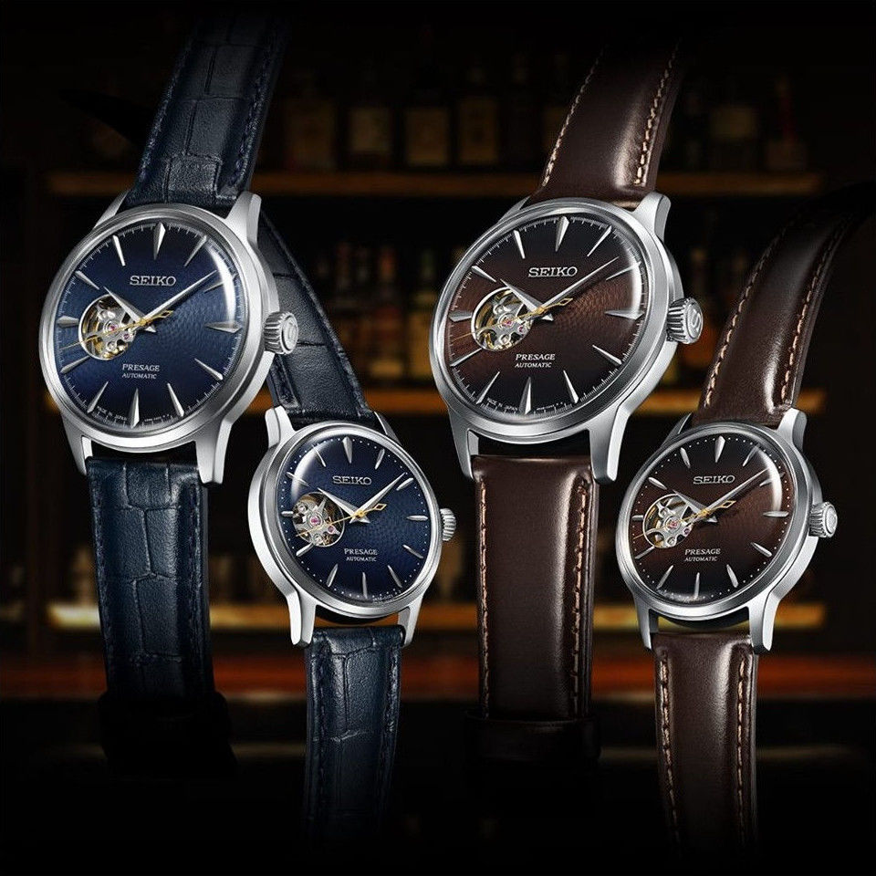 Seiko presage blue moon open heart clearance