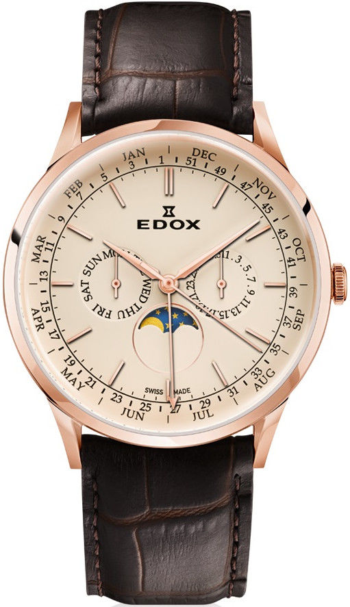 Edox Les Vauberts Annual Calendar Quartz 40101 37RC BEIR