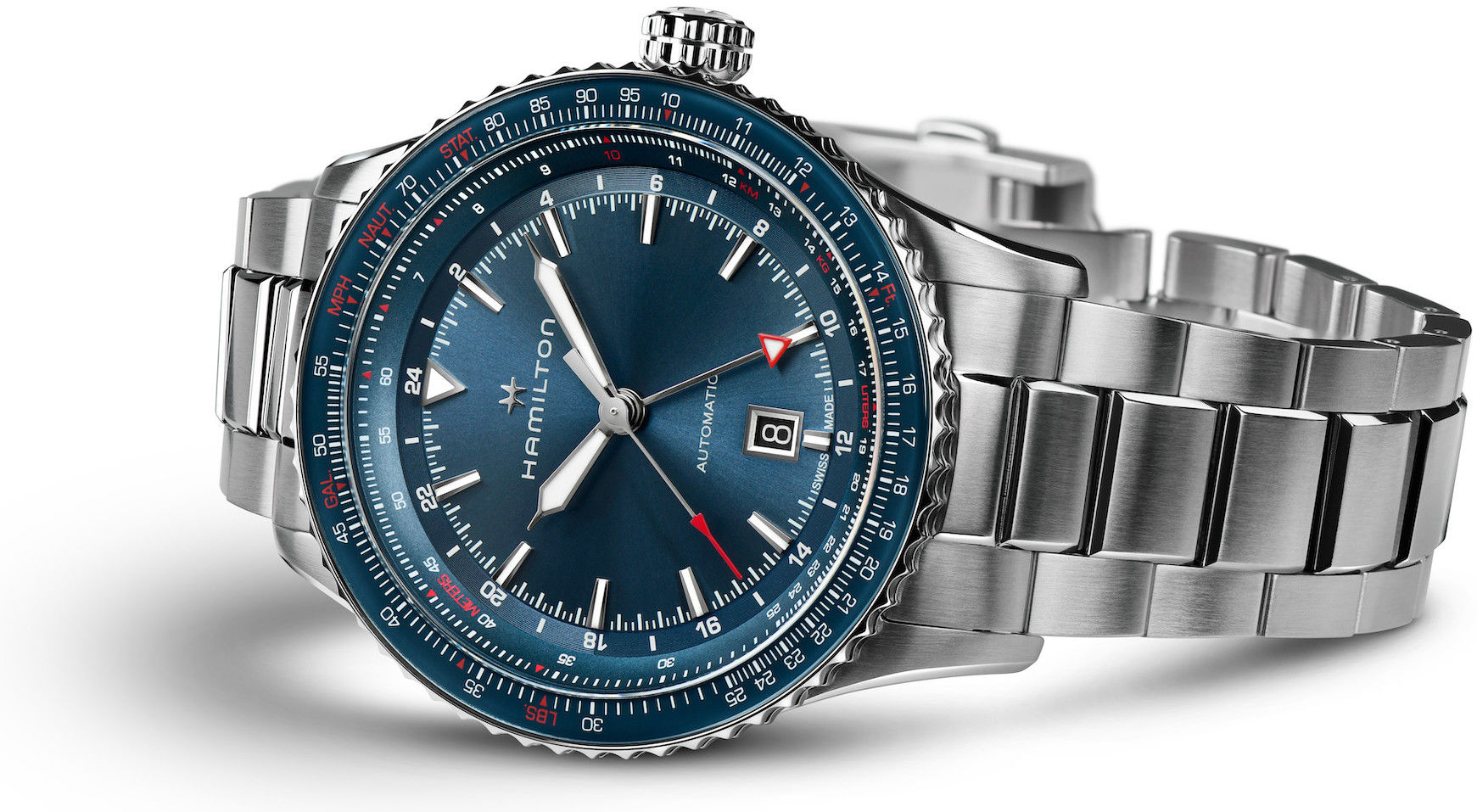 Hamilton khaki hotsell gmt automatic