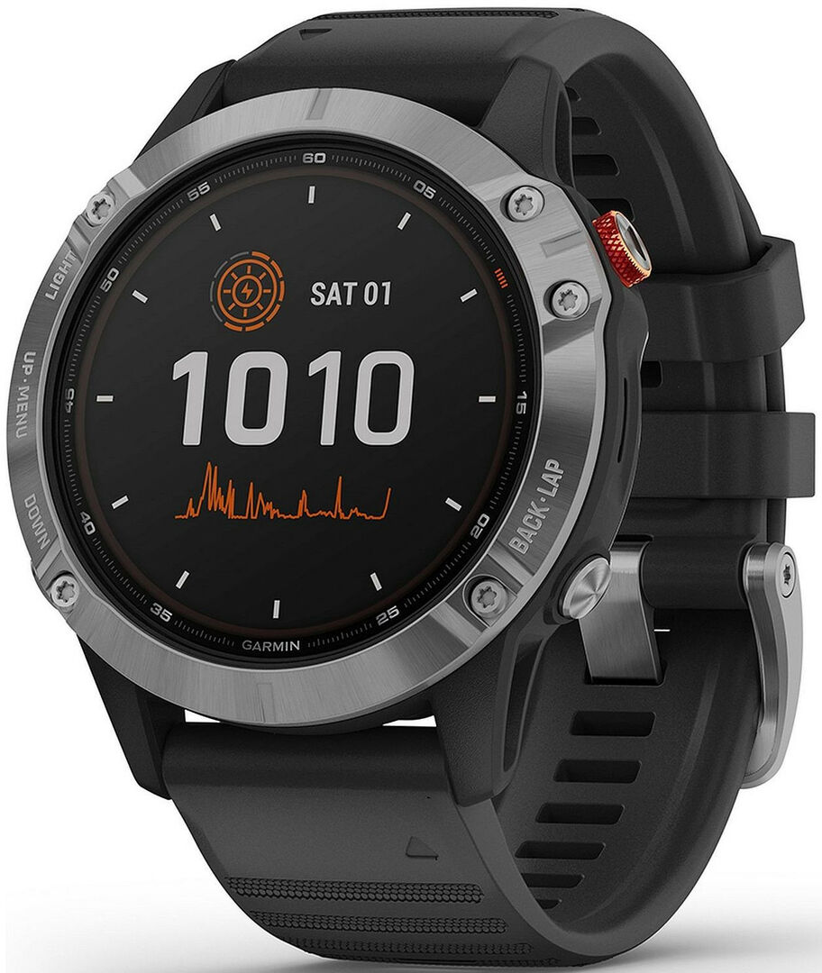 Garmin Fenix 6 Solar, Silver/Black Band | Hodinky-365.com
