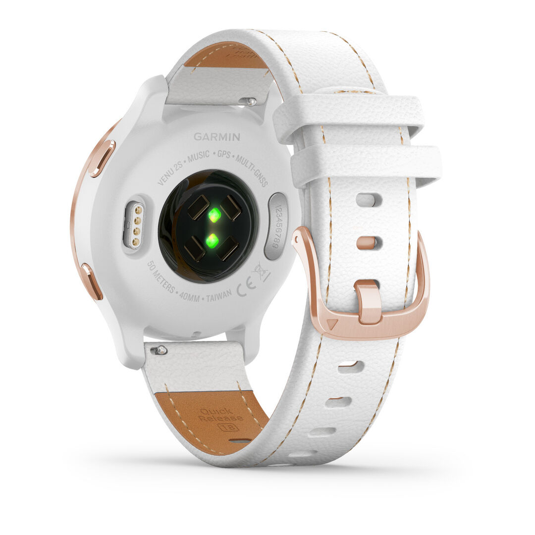 Watches Garmin Venu 2S Rose Gold/White Leather Band
