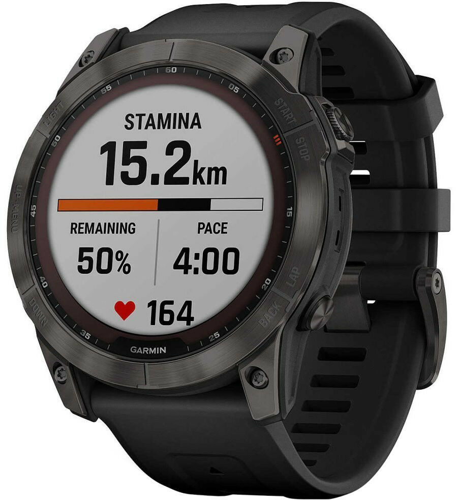 Werkwijze Verdrag ondersteuning Garmin Fenix 7X PRO Sapphire Solar Grey DLC Titanium / Black Band |  Hodinky-365.com